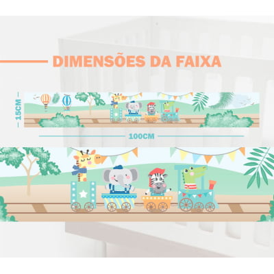 Faixa Decorativa Infantil Adesiva Safari Jacaré 