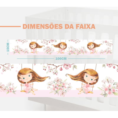 Faixa Decorativa Infantil Adesiva Urso Aviador Azul