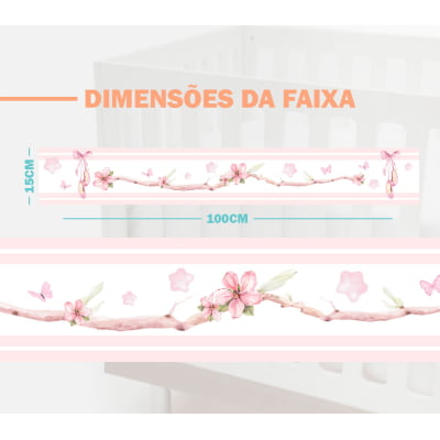 Faixa Decorativa Infantil Adesiva Bailarina Rosa Delicada Menina 