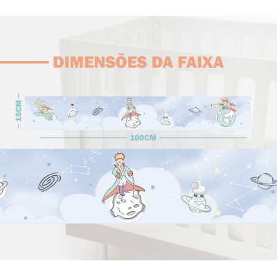 Faixa Decorativa Infantil Adesiva Pequeno Príncipe Azul 