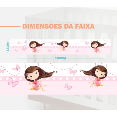 Faixa Decorativa menina floral