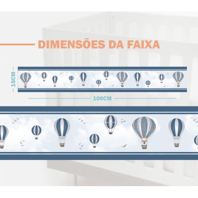 faixa decorativa Balões azuis