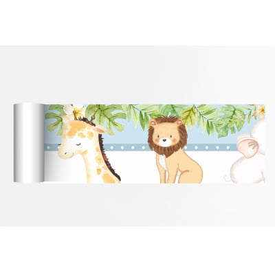 Faixa Decorativa Infantil Bebê Papel de Parede Safari Floresta - FX89