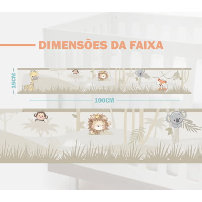 Faixa Decorativa Infantil Bebê Papel de Parede Safari Savana Baby- FX391