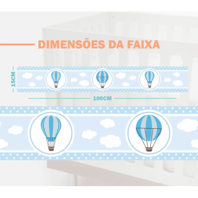 Faixa Decorativa para Quarto de Bebê Balões