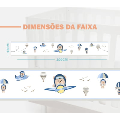 Faixa Decorativa ursinho aviador