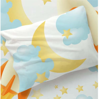 Fronha Infantil Personalizada  Avulsa Foguete Espaço Menino 50x70 - FR299