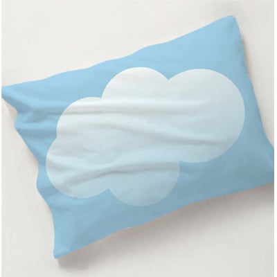 Fronha Infantil Personalizada  Avulsa Nuvens Azul Menino 50x70 - FR342