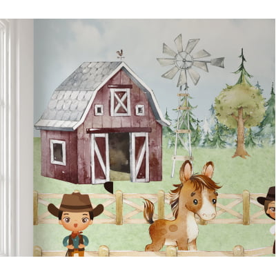 Papel de Parede Infantil Fazendinha - VR401