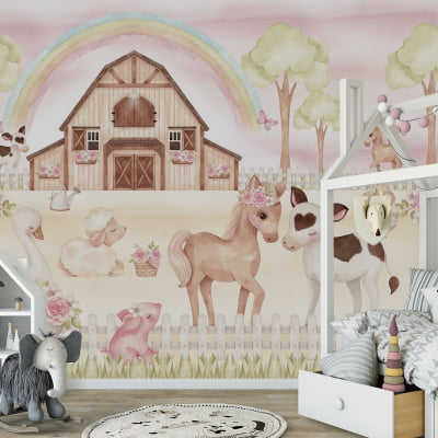 Papel de Parede Infantil Fazendinha - VR87