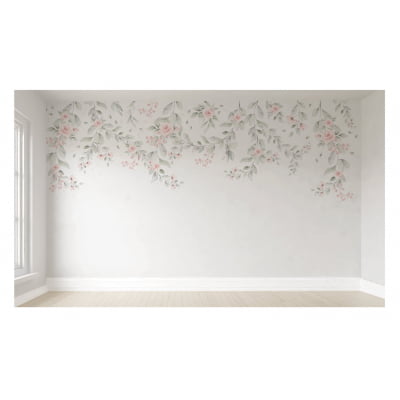 Papel de Parede Infantil Floral Rosas - VR448