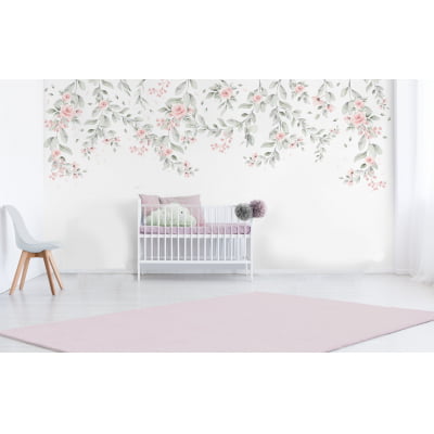 Papel de Parede Infantil Floral Rosas - VR448