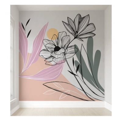 Papel de Parede Infantil Floral - VR455