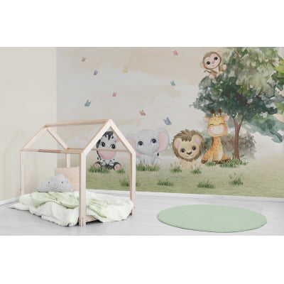 Papel de Parede Infantil Safari Baby