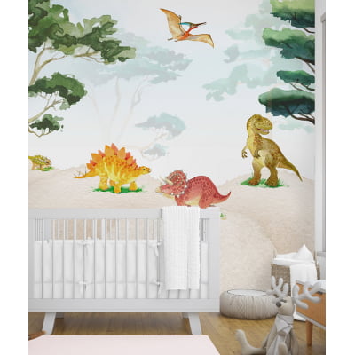 Papel de parede Infantil Safari Dinossauros