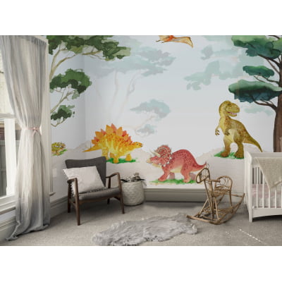 Papel de parede Infantil Safari Dinossauros