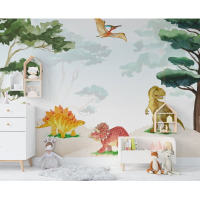 Papel de parede Infantil Safari Dinossauros