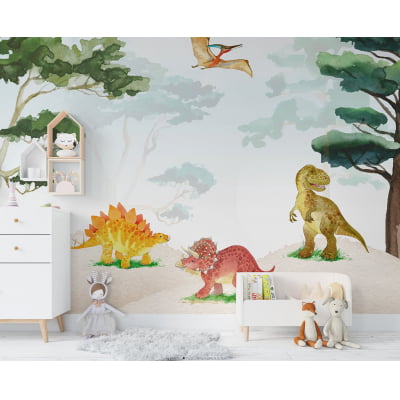 Papel de parede Infantil Safari Dinossauros