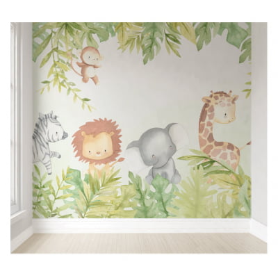 Papel de Parede Infantil Safari Natureza - VR468
