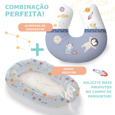 Kit Berço Enxoval de Bebê Astronauta no Espaço