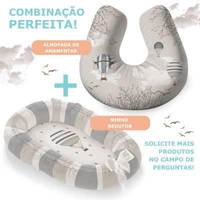 Kit Berço Enxoval de Bebê Elefantinho Cinza 