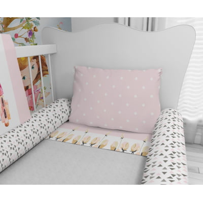 Kit Berço Enxoval de Bebê Menina Princesa Jardim