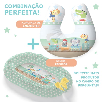 Kit Berço Enxoval de Bebê Safári no Trenzinho 23 PÇS - KT229