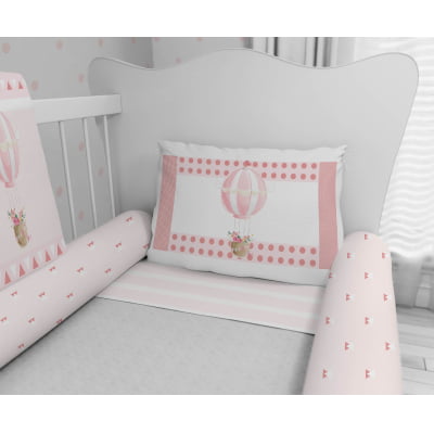 Kit Berço Enxoval de Bebê Safari Balões Rosa Menina KT25C Papel de parede  infantil, Enxovais para Bebê, Kits Berço, Kit Cama, faixa decorativa, régua do crescimento, quadros decorativos infantil.