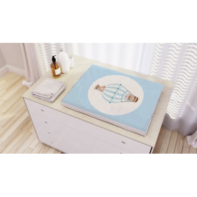 Kit Berço Enxoval de Bebê  Ursos Balões Azul Menino KT338 Papel de parede  infantil, Enxovais para Bebê, Kits Berço, Kit Cama, faixa decorativa, régua do crescimento, quadros decorativos infantil.