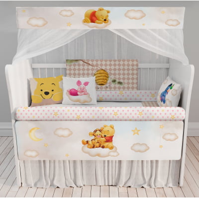 Kit Berço Enxoval de Bebê Urso Amoroso KT352 Papel de parede  infantil, Enxovais para Bebê, Kits Berço, Kit Cama, faixa decorativa, régua do crescimento, quadros decorativos infantil.