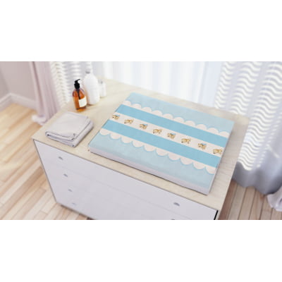 Kit Berço Enxoval de Bebê Urso Jardim Flores Azul KT227 Papel de parede  infantil, Enxovais para Bebê, Kits Berço, Kit Cama, faixa decorativa, régua do crescimento, quadros decorativos infantil.