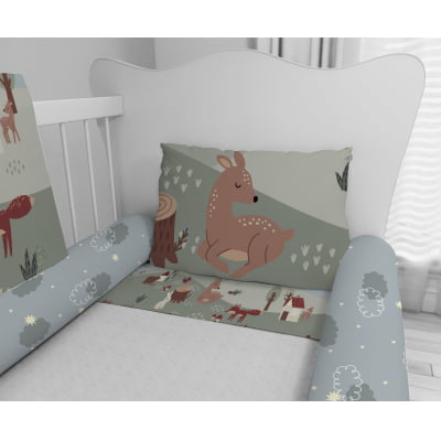 Kit Berço Enxoval de Bebê Bosque Ursos Animais KT643 Papel de parede  infantil, Enxovais para Bebê, Kits Berço, Kit Cama, faixa decorativa, régua do crescimento, quadros decorativos infantil.