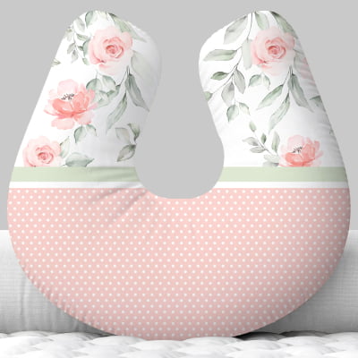 Almofada de Amamentação Travesseiro Floral Rosas - AM448