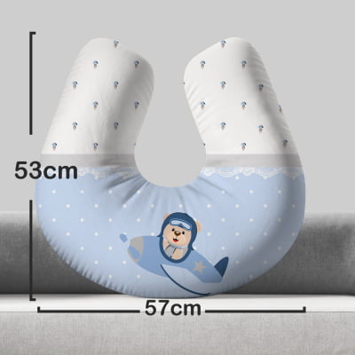 Almofada de Amamentação Travesseiro Ursinho Aviador