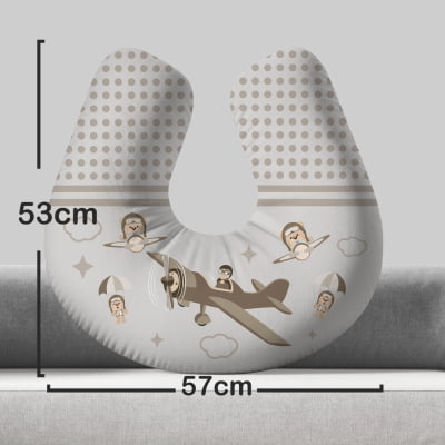 Almofada de Amamentação Travesseiro Ursinho Aviador AM61