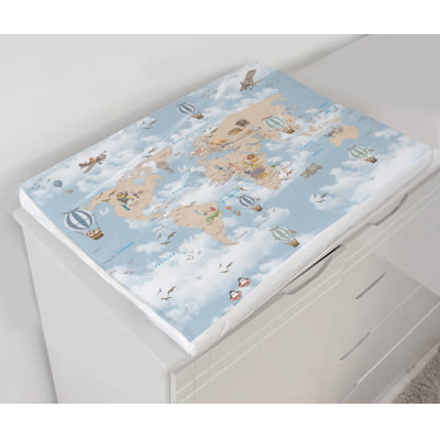 Kit Berço Enxoval de Bebê Safári Mapa Mundi