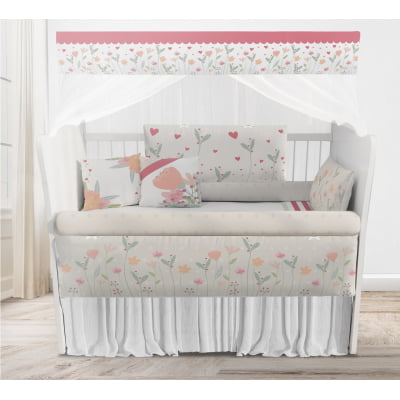 Kit Berço Enxoval de Bebê Balões com Arco-Íris 23 PÇS - KT215 - Cópia (1)