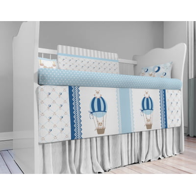 Kit Berço Enxoval de Bebê Ovelhas Azul Menino KT309 Papel de parede  infantil, Enxovais para Bebê, Kits Berço, Kit Cama, faixa decorativa, régua do crescimento, quadros decorativos infantil.