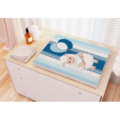 Kit Berço Enxoval de Bebê Ovelhas Azul Menino KT309 Papel de parede  infantil, Enxovais para Bebê, Kits Berço, Kit Cama, faixa decorativa, régua do crescimento, quadros decorativos infantil.