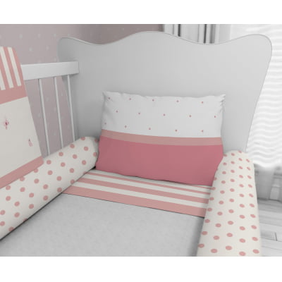 Kit Berço Enxoval de Bebê Flores Menina Rosa KT474 Papel de parede  infantil, Enxovais para Bebê, Kits Berço, Kit Cama, faixa decorativa, régua do crescimento, quadros decorativos infantil.