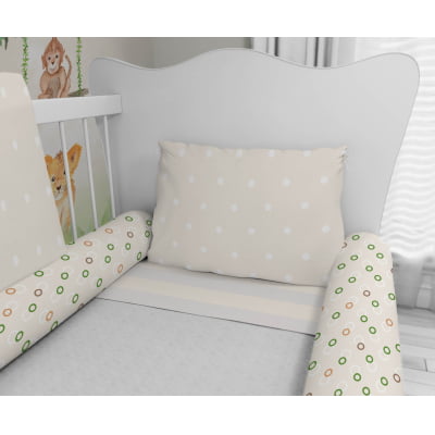 Kit Berço Enxoval de Bebê Safári Aquarelado 23 PÇS - KT79 Papel de parede  infantil, Enxovais para Bebê, Kits Berço, Kit Cama, faixa decorativa, régua do crescimento, quadros decorativos infantil.