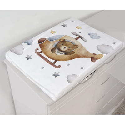 Kit Berço Enxoval de Bebê Ursos Nuvens Menino KT686 Papel de parede  infantil, Enxovais para Bebê, Kits Berço, Kit Cama, faixa decorativa, régua do crescimento, quadros decorativos infantil.