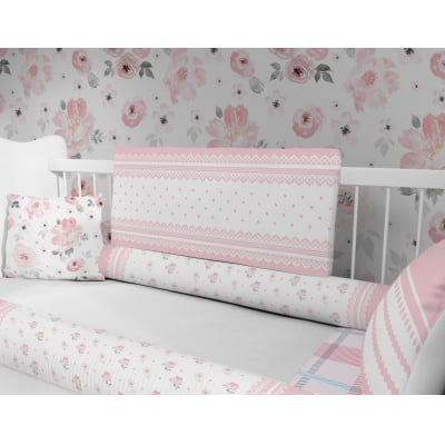 kit Berço Enxoval de Bebê Floral Jardim Rosa Menina  Papel de parede  infantil, Enxovais para Bebê, Kits Berço, Kit Cama, faixa decorativa, régua do crescimento, quadros decorativos infantil.