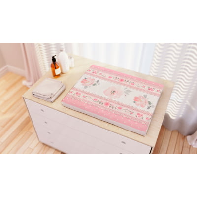 kit Berço Enxoval de Bebê Floral Jardim Rosa Menina  Papel de parede  infantil, Enxovais para Bebê, Kits Berço, Kit Cama, faixa decorativa, régua do crescimento, quadros decorativos infantil.