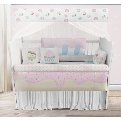 Kit Berço Enxoval de Bebê docinho cupcake - KT106