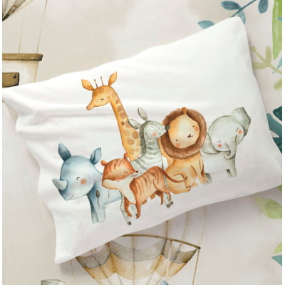 Lençol de Solteiro Safari Verde Animais Menino - L50 Papel de parede  infantil, Enxovais para Bebê, Kits Berço, Kit Cama, faixa decorativa, régua do crescimento, quadros decorativos infantil.