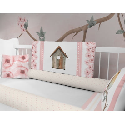 Kit Berço Enxoval de Bebê Floral - 23 Peças