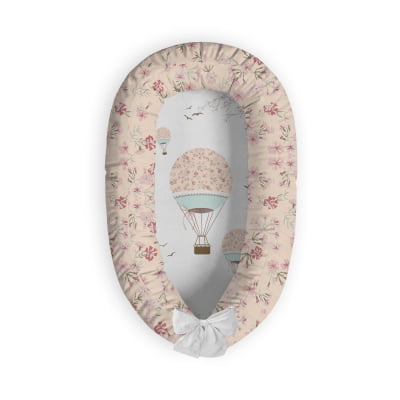 Ninho Redutor Bebê Floral Balões Infantil 100% Algodão - N09