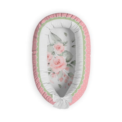 Ninho Redutor Bebê Floral Rosas 100% Algodão - N448