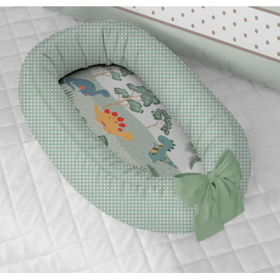 Ninho para Bebê Redutor de Brasão Verde Menta 90cm Ajustável - Enxovais  Cordeirinho